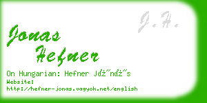 jonas hefner business card